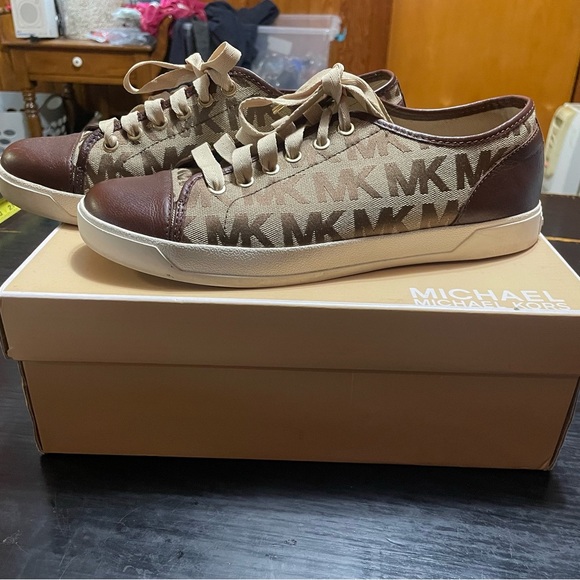 Michael Kors Brown and Tan Sneakers - Picture 1 of 8